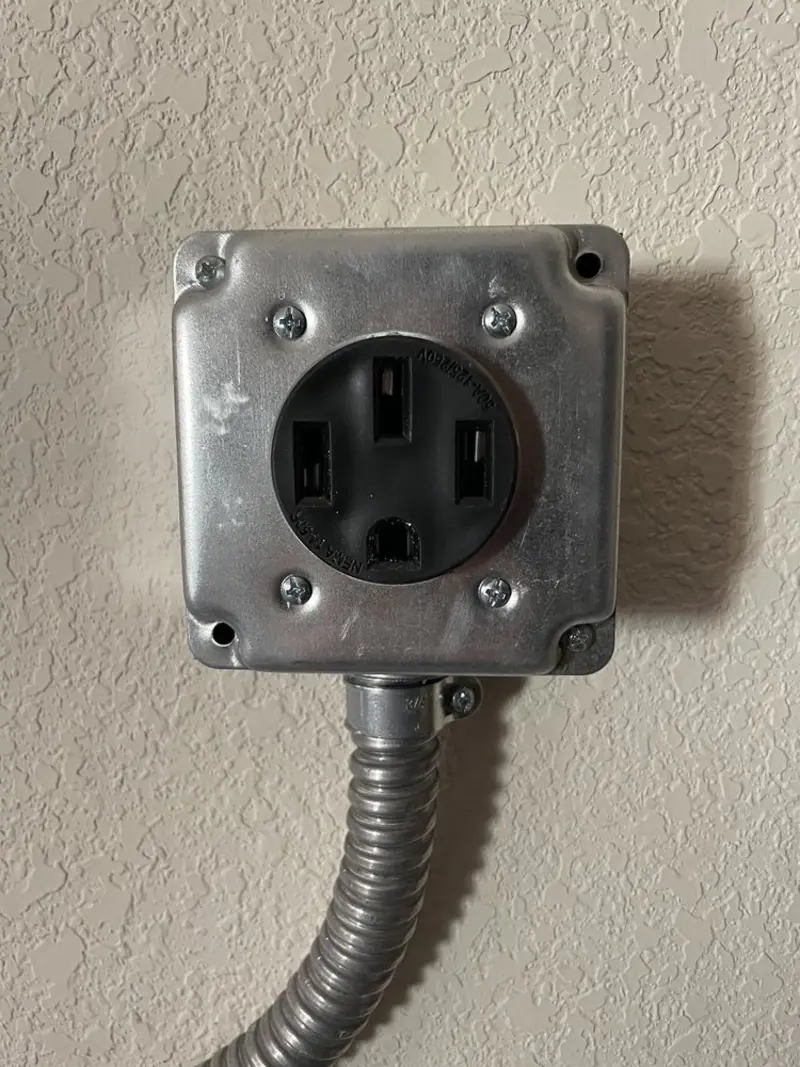 NEMA 14-50 outlet installed for Electrical Panel Upgrade in Johnsburg